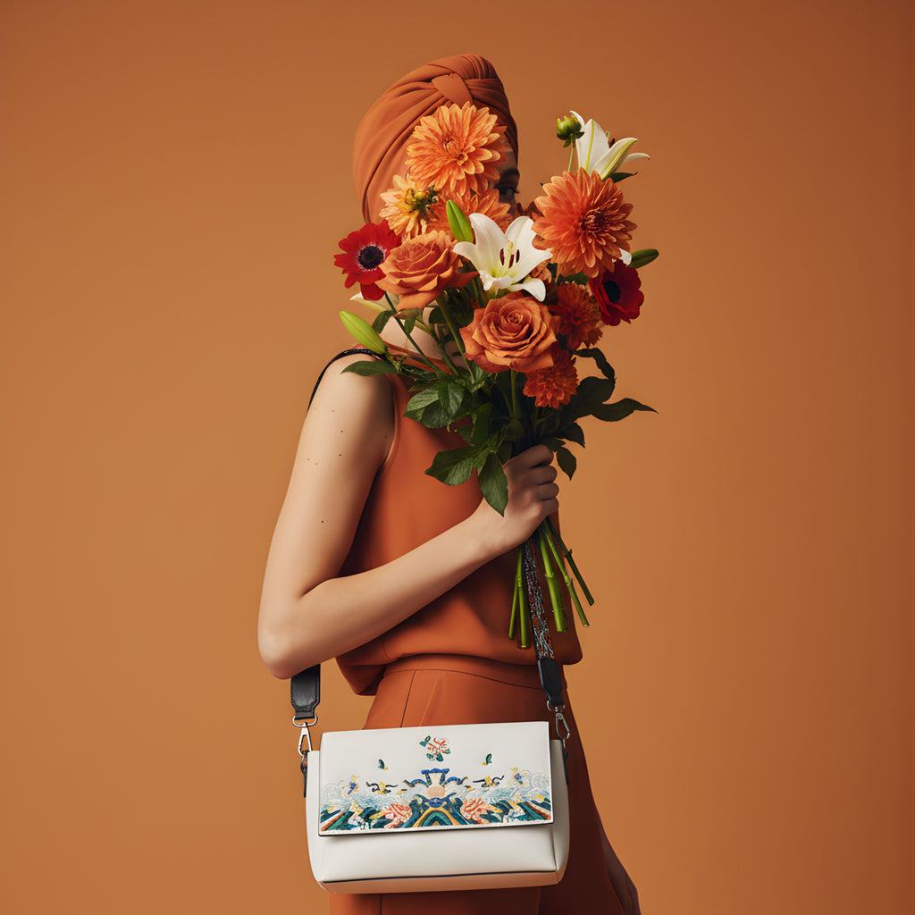 ELYSIAN FLORAL LEATHER CROSSBODY