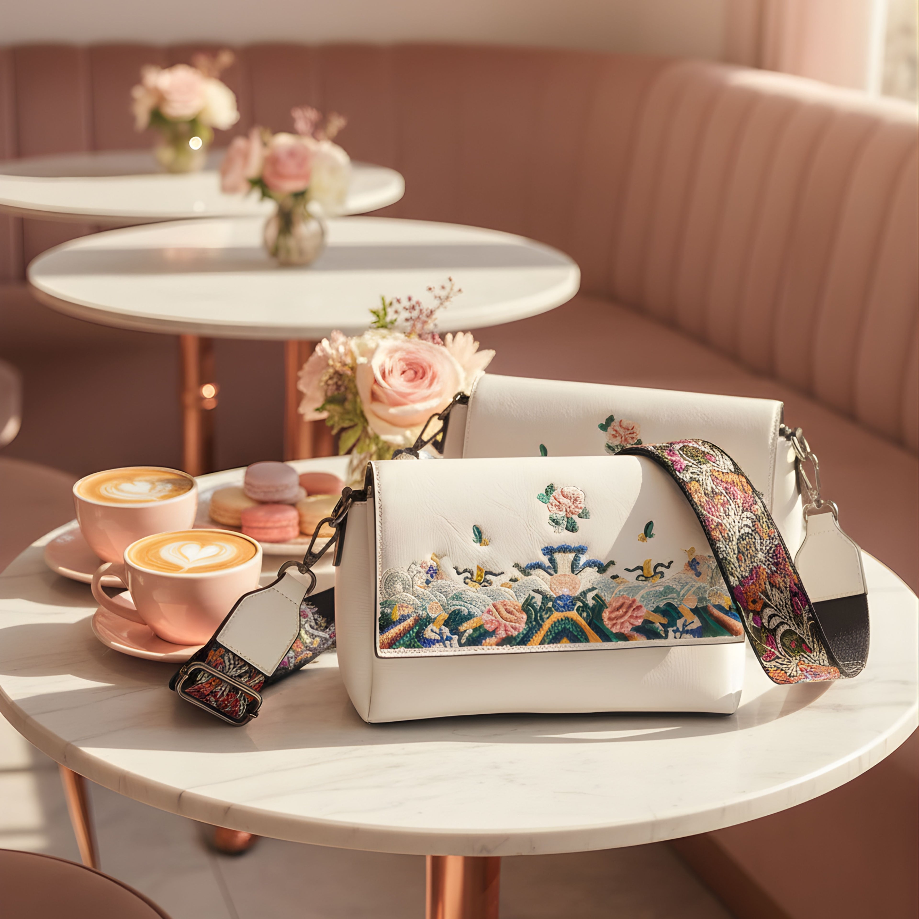 ELYSIAN FLORAL LEATHER CROSSBODY