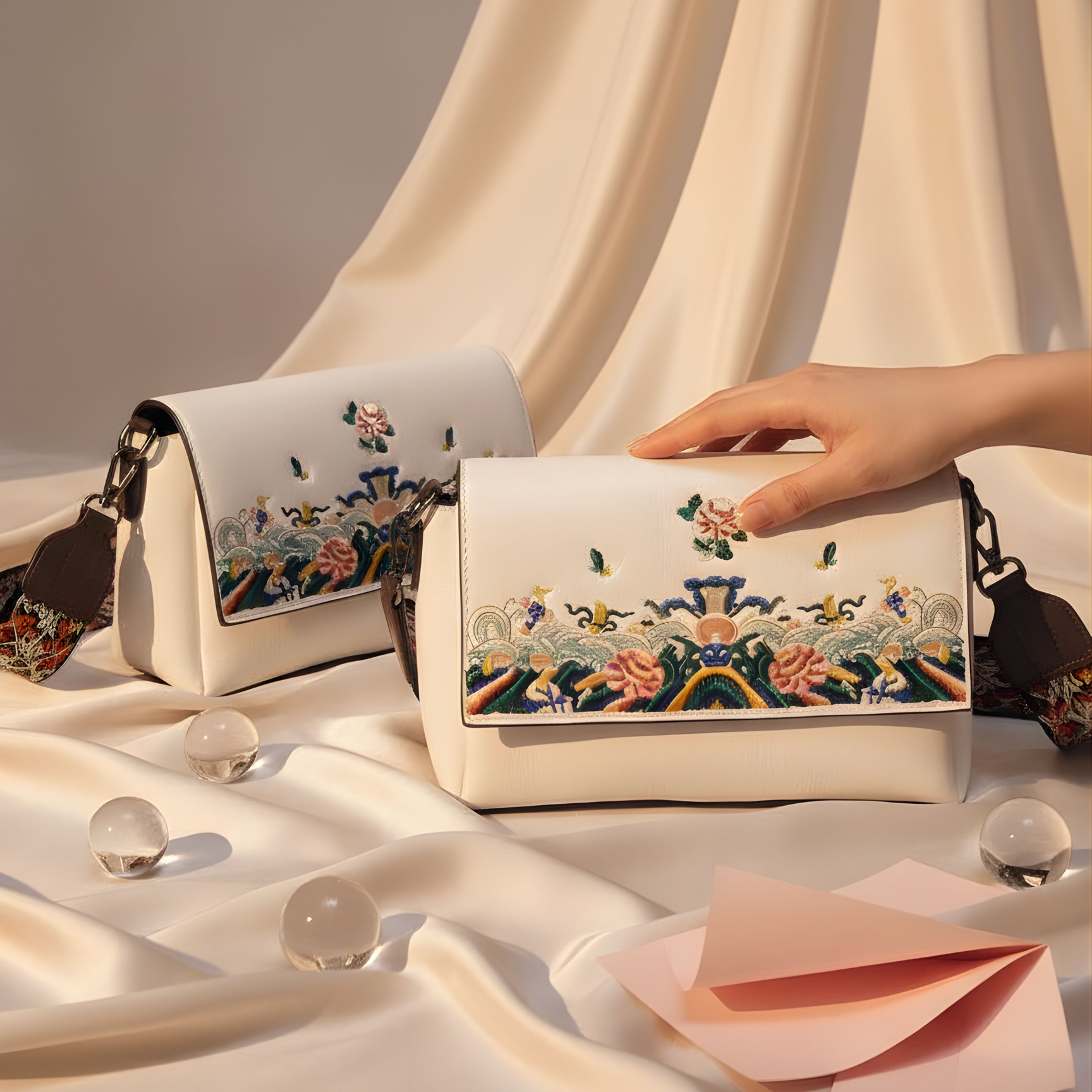 ELYSIAN FLORAL LEATHER CROSSBODY