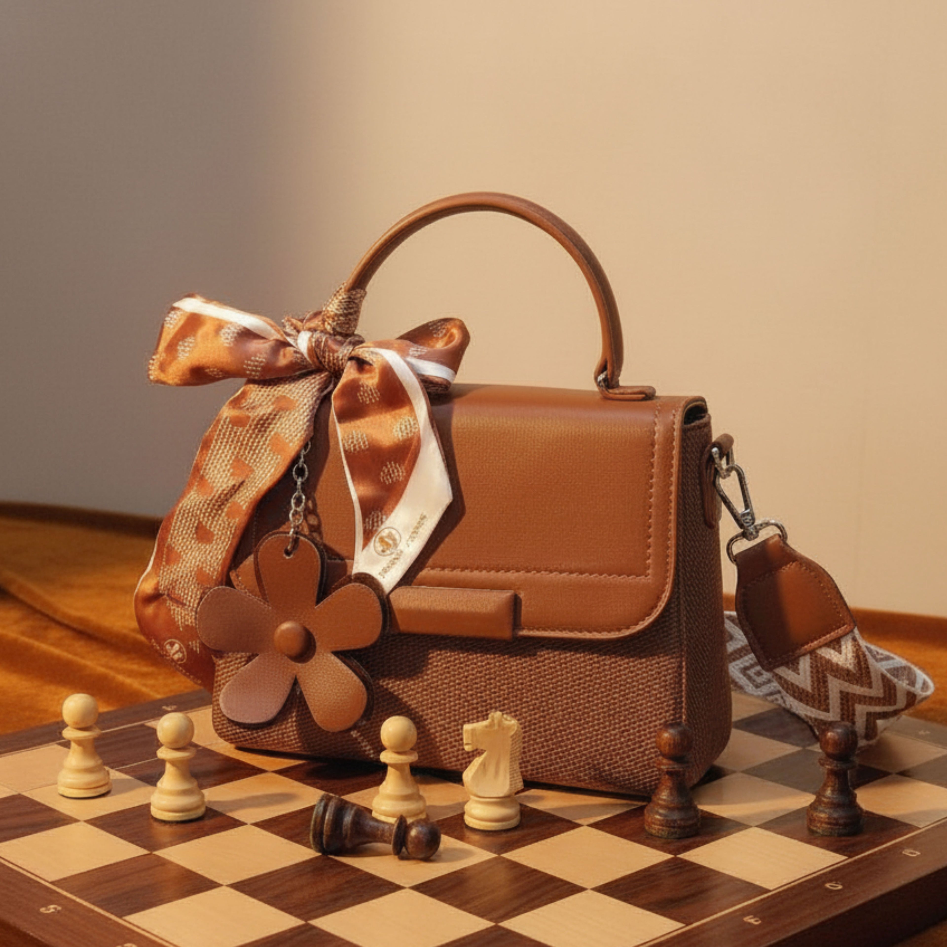 CARAMEL CHARM HANDBAG