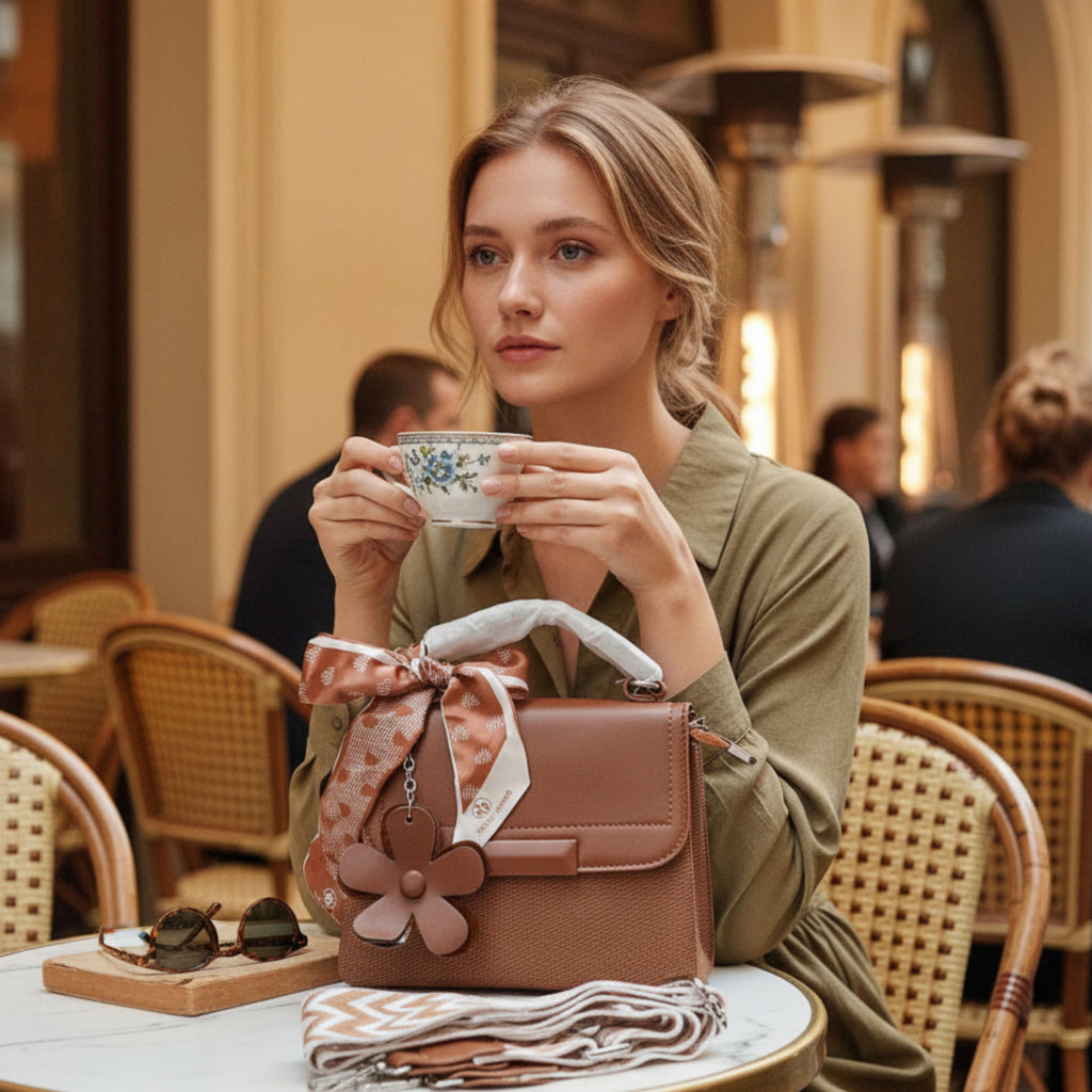 CARAMEL CHARM HANDBAG