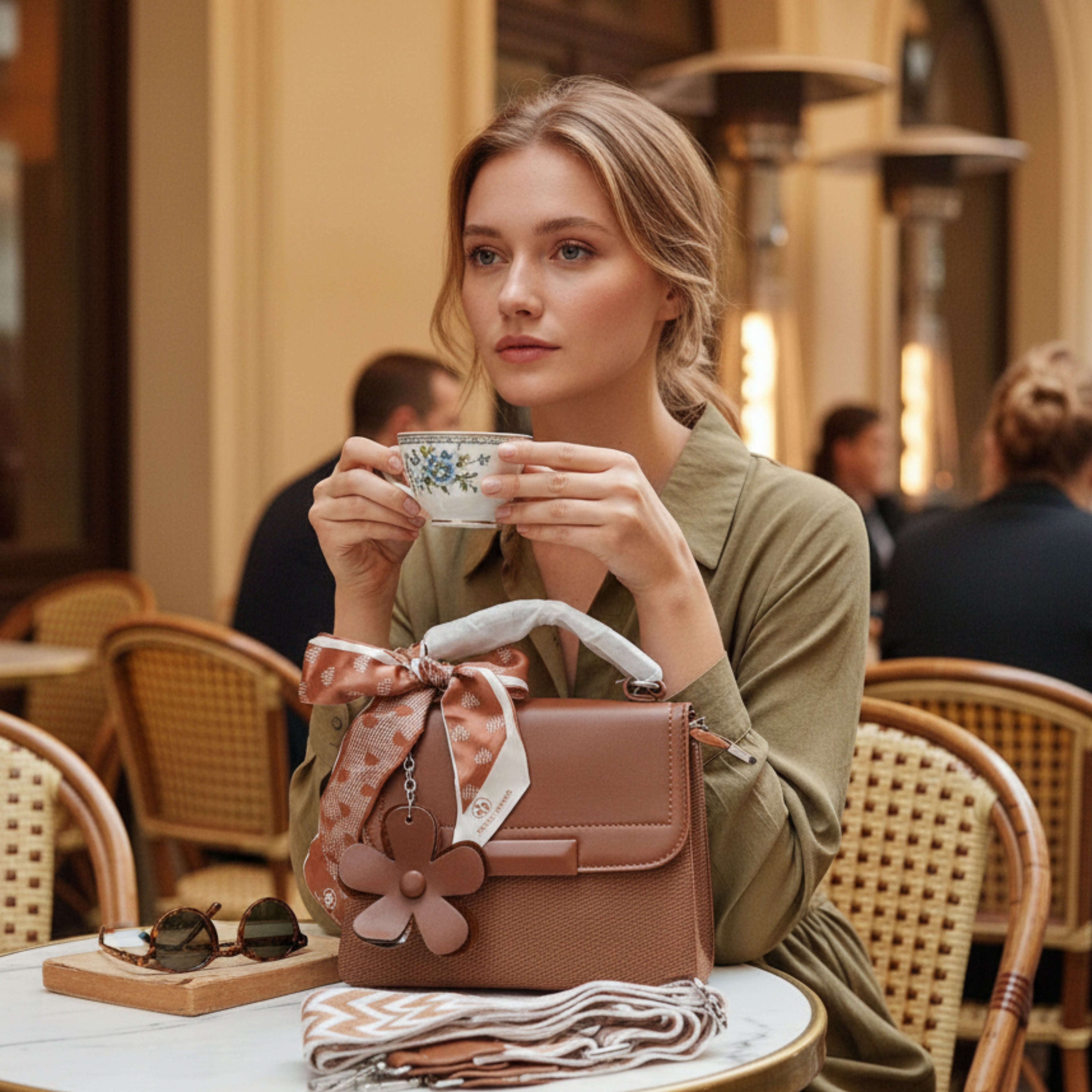 CARAMEL CHARM HANDBAG