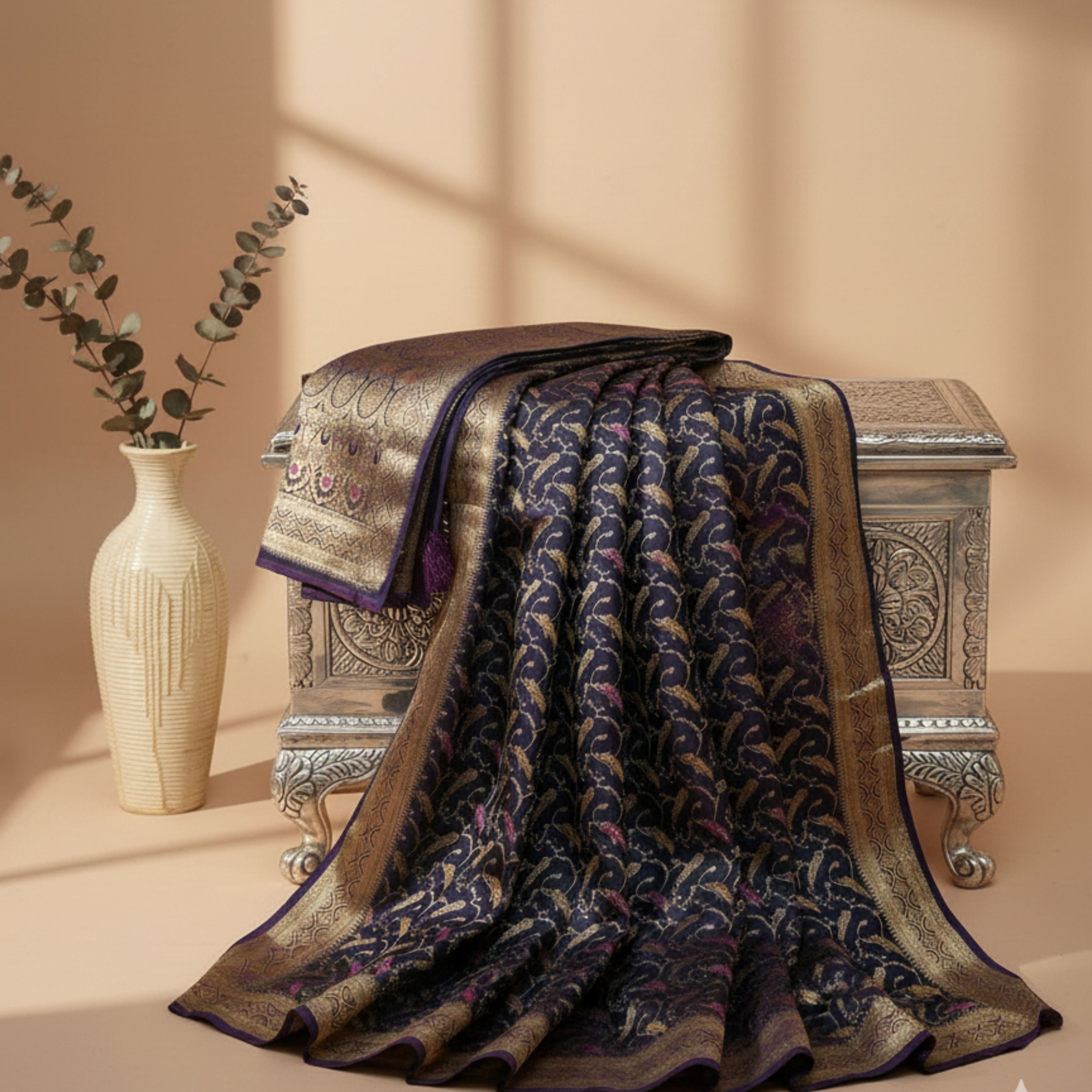 Regal Navy Banarasi Silk Saree