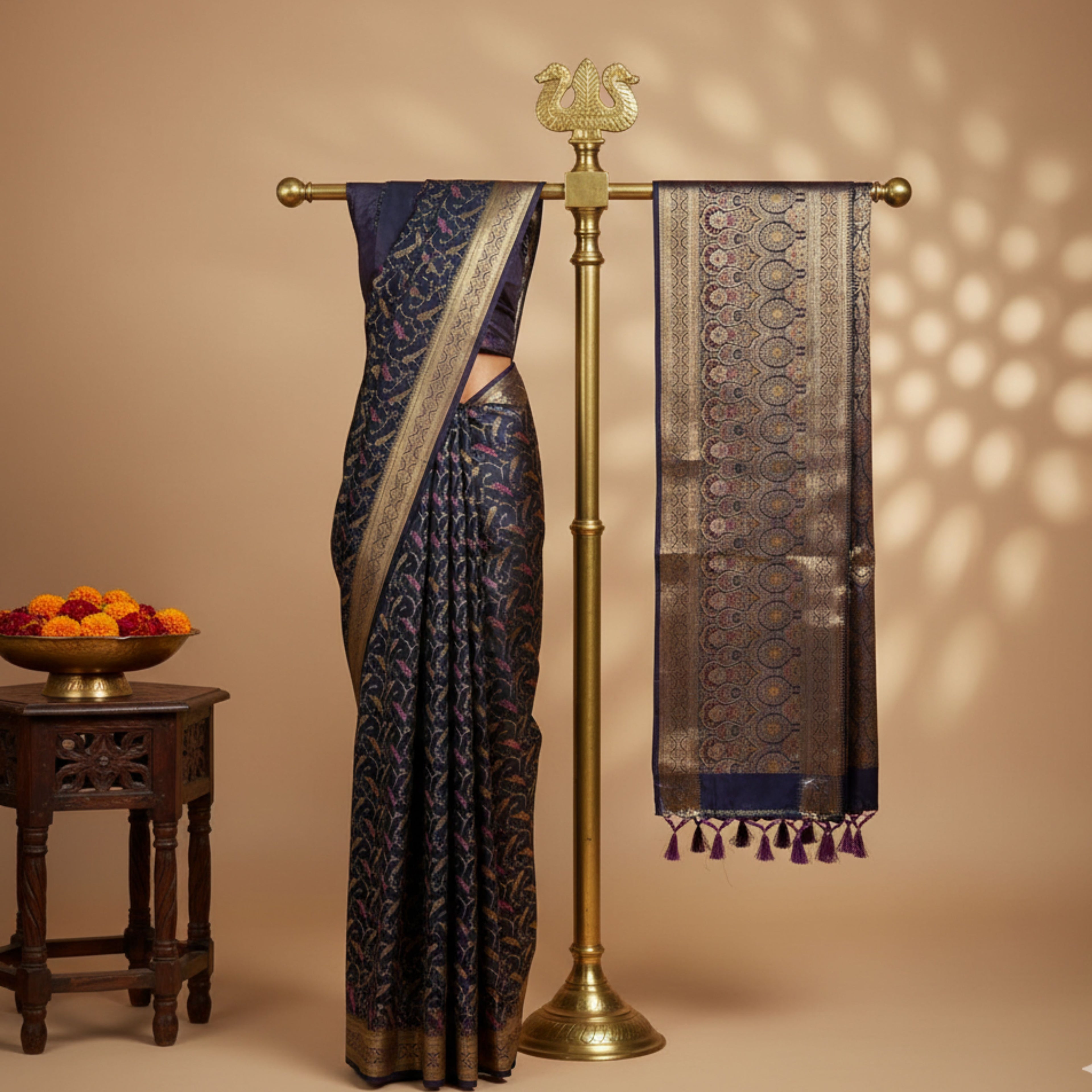 Regal Navy Banarasi Silk Saree