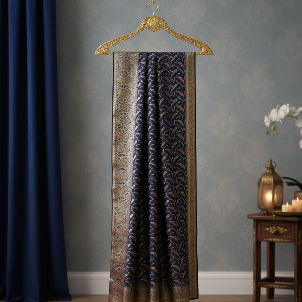 Regal Navy Banarasi Silk Saree