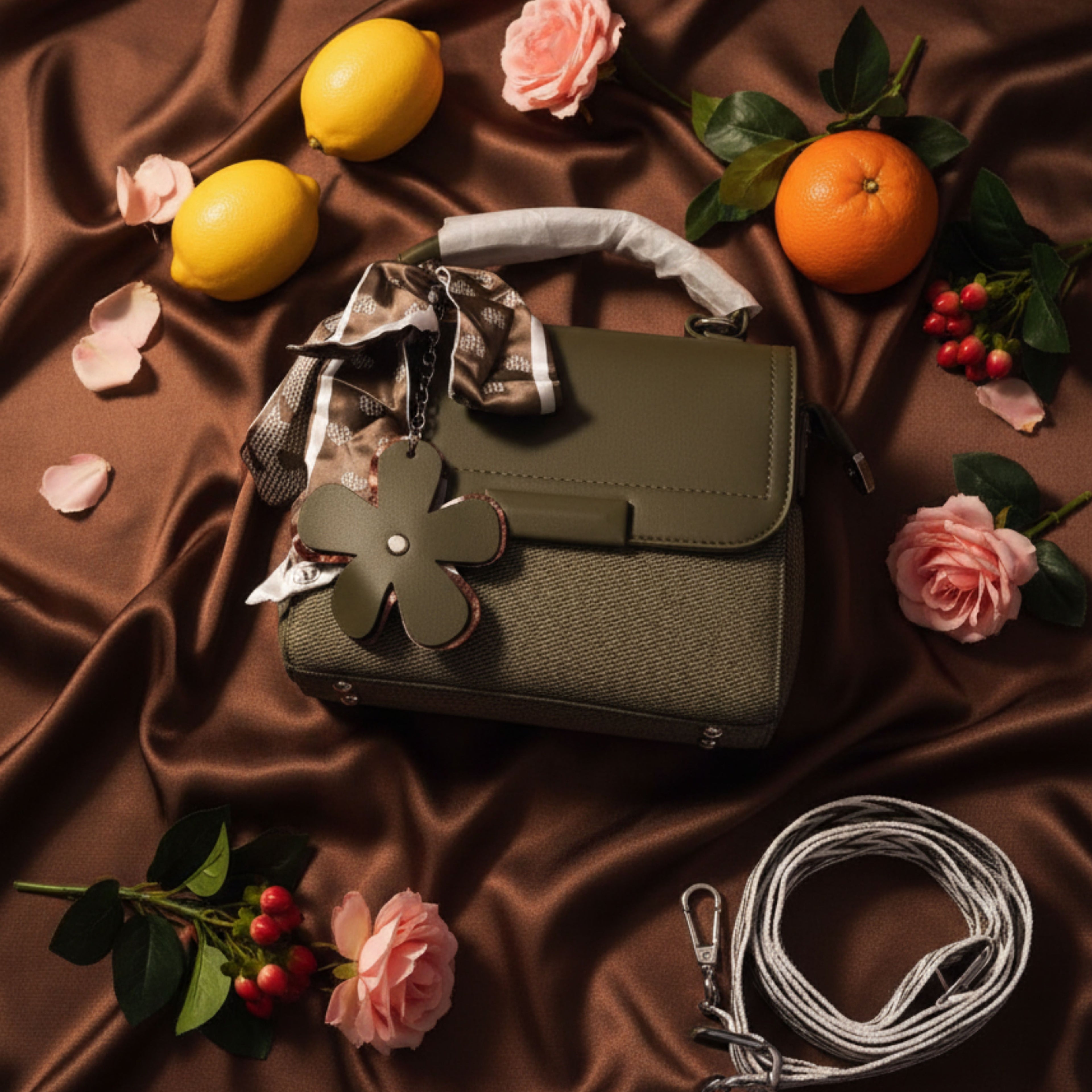OLIVE BLOOM HANDBAG