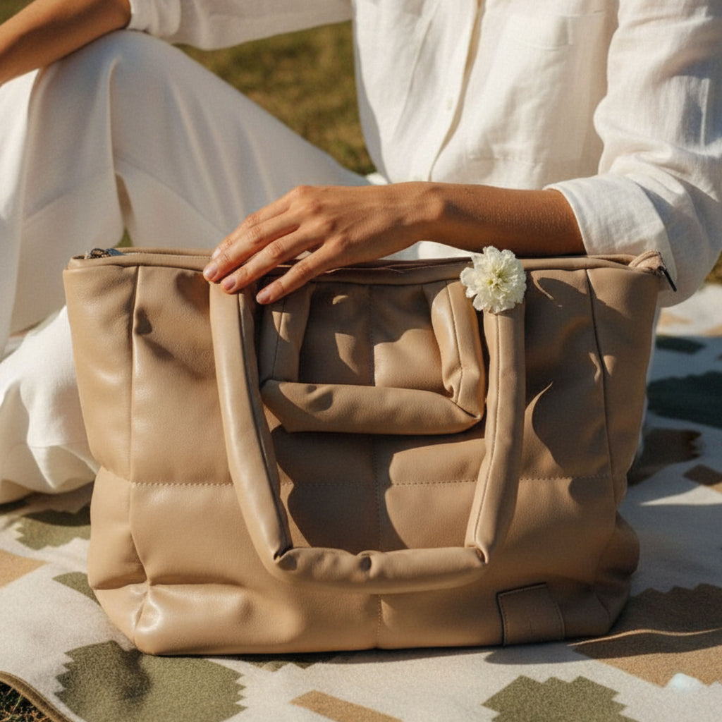 LUXE QUILTED TOTE BAG – CHIC, SPACIOUS & EFFORTLESSLY ELEGANT