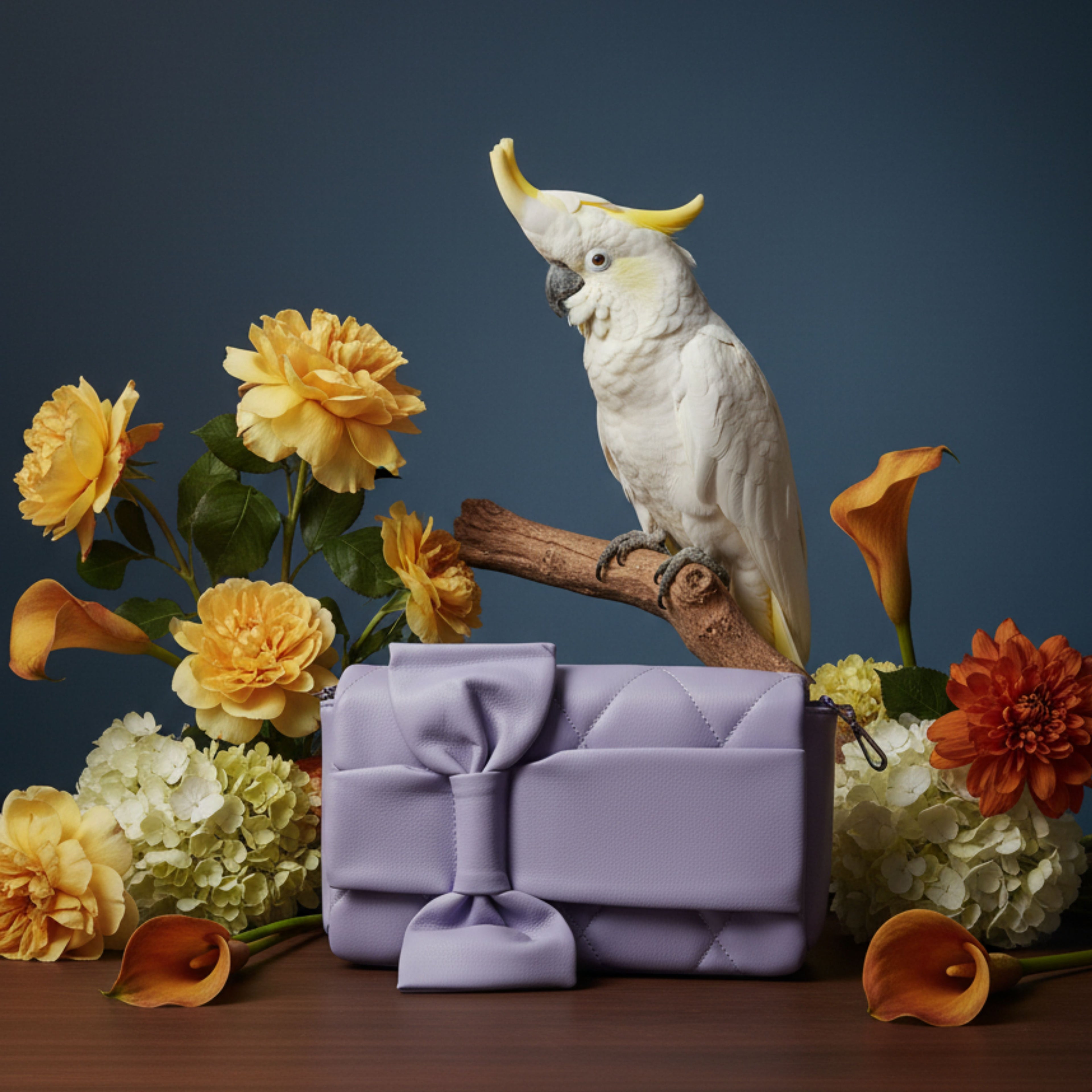 LILAC WHISPER QUILTED BOW HANDBAG