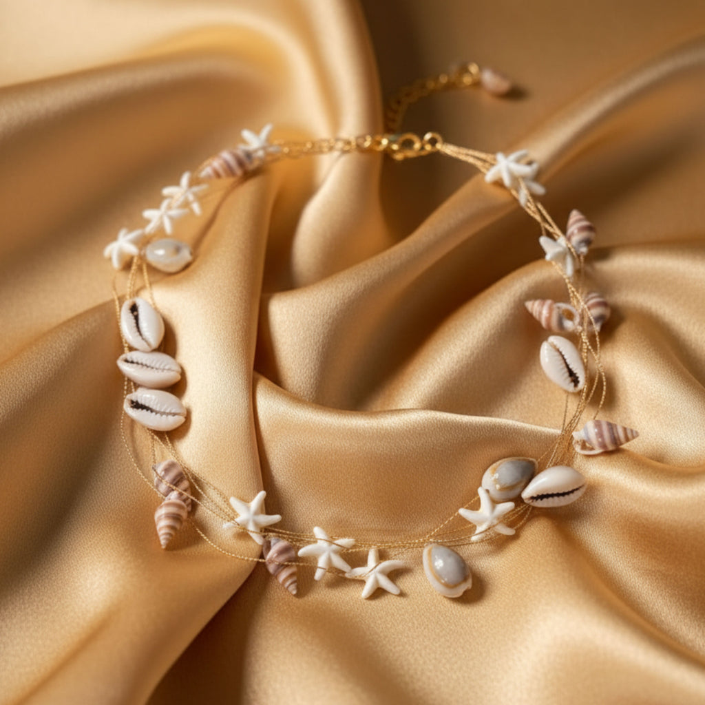 Boho Natural Seashell Choker Necklace